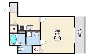 ディークラート尼崎東の間取り画像