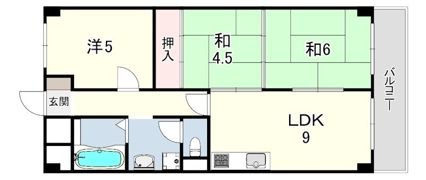 ライオンズマンション神戸本山の間取り画像
