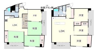 芦屋三条マンションの間取り画像