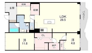 ゾンネンハイム芦屋の間取り画像