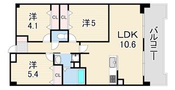 ルルベ御影の間取り画像