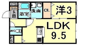 ハイズコート稲葉荘の間取り画像