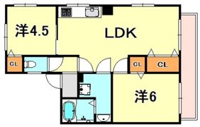 シティハイムフォーサン御影の間取り画像