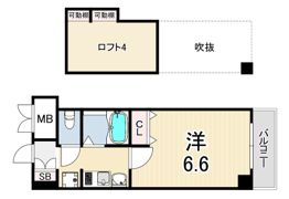 エステムコート三宮EAST2リベルテの間取り画像
