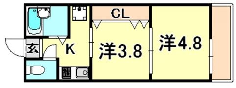 板宿リッチライフの間取り画像