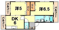 コーベコーポラスの間取り画像
