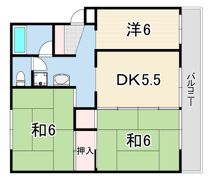 清水が丘コーポラスの間取り画像
