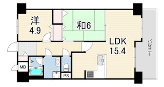 コスモ海岸通の間取り画像