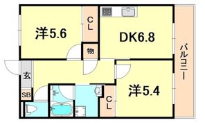 六甲サンピナコテカの間取り画像