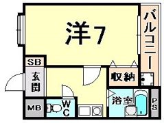 フォンテーヌ武庫之荘の間取り画像