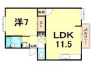 メゾン東町1の間取り画像