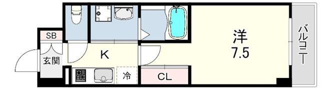 アーバンエース六甲山田パルの間取り画像