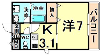 エスコート行基の間取り画像