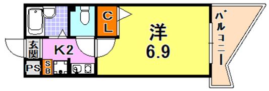 グランシャリオ山本通の間取り画像