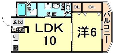 丸永マンションの間取り画像