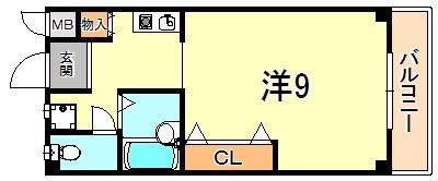 竹園マンションの間取り画像