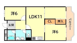芦屋山ノ手アーバンライフの間取り画像