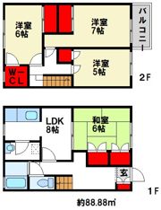 ロータスコートNの間取り画像