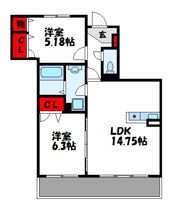 リピス安川の間取り画像