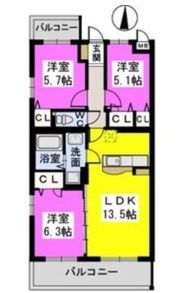 ファミール天神森の間取り画像