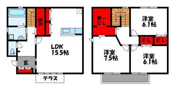 グルージャパーク南里F棟の間取り画像