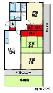ファミーユ筑紫の間取り画像
