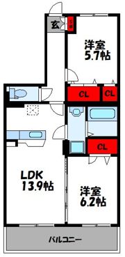 ステラセレニテの間取り画像