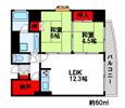 二日市温泉エクセル17の間取り画像