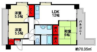 シャルマン塔原の間取り画像
