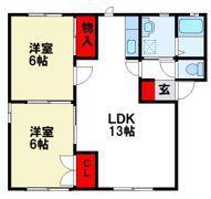ヴィラージュ松倉の間取り画像