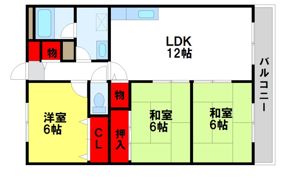 サンハイツ公園通りの間取り画像