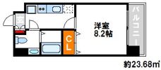 アール六本松駅前の間取り画像