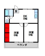 コーポ上野の間取り画像
