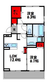 D-roomS・K A棟の間取り画像