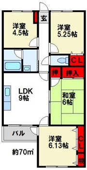 レインボーMの間取り画像