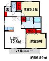 パークハイム水城Bの間取り画像