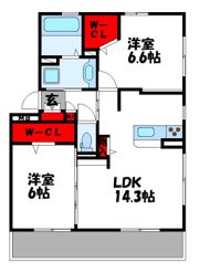フェリーチェ A棟の間取り画像