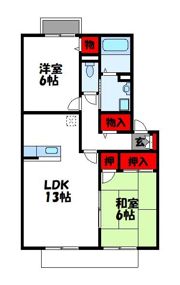 クレールコートA棟の間取り画像