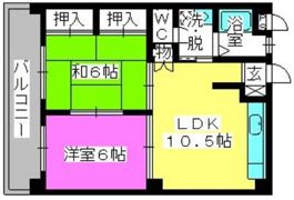 ハイツ草香江の間取り画像