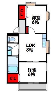 ビッグバレー A棟の間取り画像