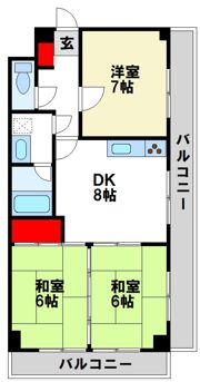 ロータリープラザ二日市IIの間取り画像