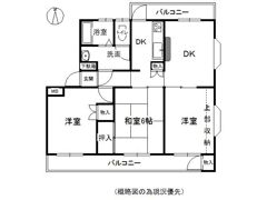 エメラルドマンション歯科大前の間取り画像