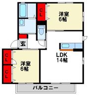 ヴィラ朱雀の間取り画像