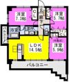 スルス門松IIの間取り画像