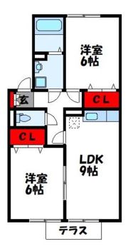 エンデバー片峰Aの間取り画像