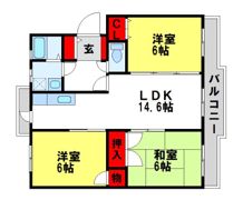 サンハイツ塔原の間取り画像