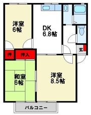 ジャルダンソレール南の間取り画像