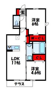 La famile B棟の間取り画像