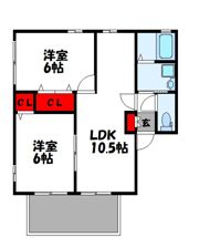 フラワーハイツ藤Aの間取り画像
