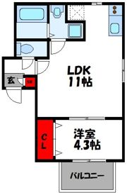 Kate貝塚の間取り画像